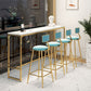 Marble Rectangle Counter Height Dining Table Indoor Footrest Pub Height Dining Table Clearhalo 'Bar Furniture' 'Bar Tables' 'bar_tables' 'furn' 'furn_bar_tables' 'Furniture' 'furniture_bar_tables' 'Kitchen & Dining Furniture' 1200x1200_d28b7635-bc30-4dfa-9b41-486f31bfd389