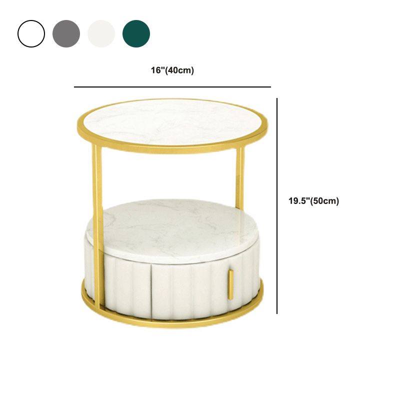 Modern de almacenamiento abierto Nightsand Stone Top Top 20 pulgadas de altura de 1 cortavadora