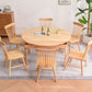Solid Wood Dining Table Modern Extendable Furniture with 4 Legs for Home