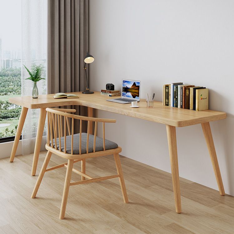 Modern Solid Wood Writing Desk L-Shape Office Desk for Office Clearhalo 'furn' 'furn_office_desk' 'Furniture' 'Office Desks' 'Office Furniture' 'office_desk' 1200x1200_d28c7df4-2a3c-4cbd-9806-3d66b97c7da7