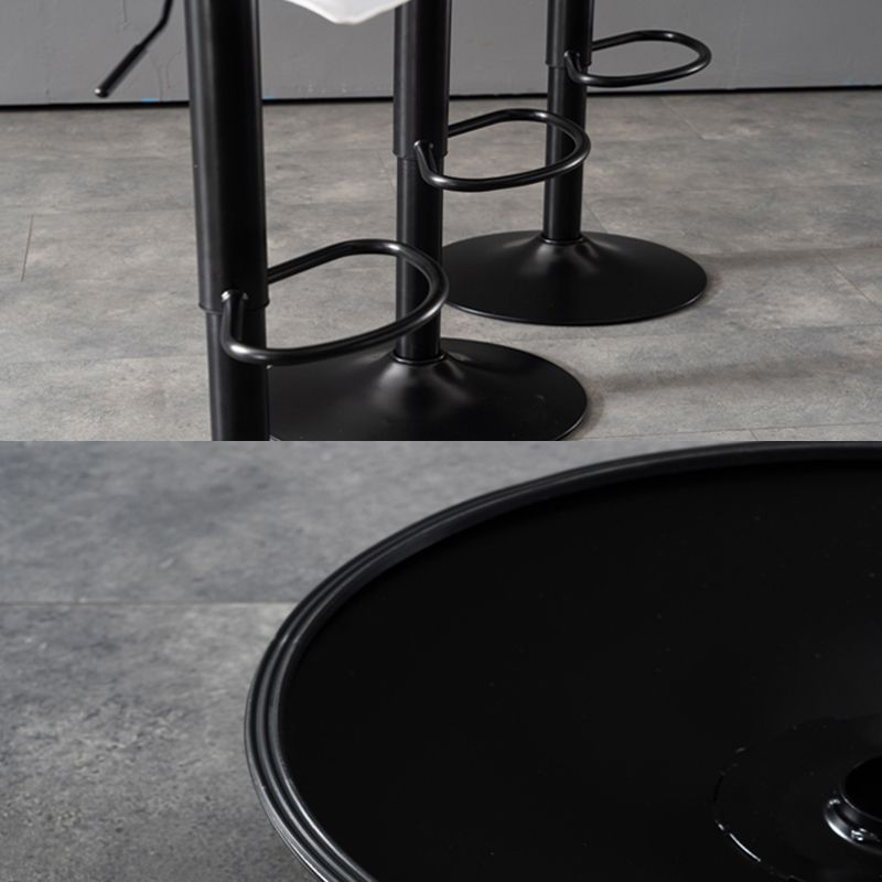 Modern Adjustable Swivel Bar Stool Footrest Low Back Faux Leather Bar Stool Clearhalo 'Bar Furniture' 'Bar Stools' 'bar_stools' 'furn' 'furn_bar_stools' 'furniture_bar_stools' 'Kitchen & Dining Furniture' 'kitchen&dining_furn' 'kitchen' 'kitchen_furn' Furniture' 1200x1200_d28d9c4e-99df-4c1b-91fc-588380751029