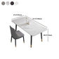 Rectangular Sintered Stone Dining Table Luxury Furniture with 4 Legs in Matte Finish Home Clearhalo 'Dining Tables & Seating' 'Dining Tables' 'dining_table' 'furn' 'furn_dining_table' 'Furniture' 'Kitchen & Dining Furniture' 1200x1200_d28ef457-e435-4607-9926-6ac48df16341