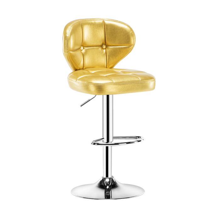 Contemporary Adjustable Bar and Counter Stool Low Back Leather Stool with Pedestal Base Clearhalo 'Bar Furniture' 'Bar Stools' 'bar_stools' 'furn' 'furn_bar_stools' 'Furniture' 'furniture_bar_stools' 'Kitchen & Dining Furniture' 1200x1200_d28fd1b1-5c16-4eff-97a0-8ee7a7344216