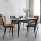 Table de salle à manger industrielle en pierre, Table de dinette en métal pour la maison