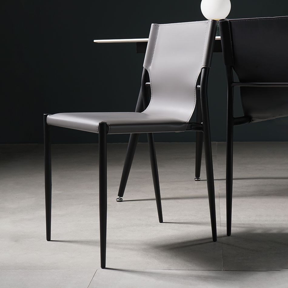 Modern Style Chair Dining Armless Chairs with Metal Legs for Kitchen Clearhalo ' kitchen&dining_furn' 'Dining Chairs' 'Dining Tables & Seating' 'dining_chair' 'furn' 'furn_dining_chair' 'Furniture' 'furniture_dining_chair' 'Kitchen & Dining Furniture' 'kitchen' 1200x1200_d2910af8-1458-44e1-b29f-9b4cc9972c95