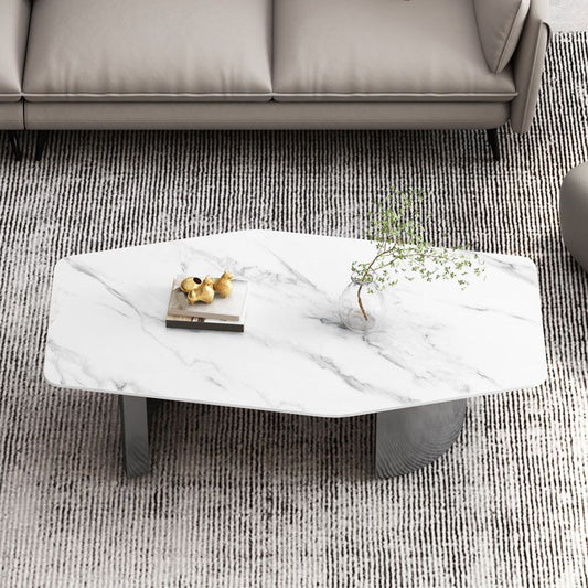 Resumen 1 Mesa de café individual Top de piedra Cóctel geométrico