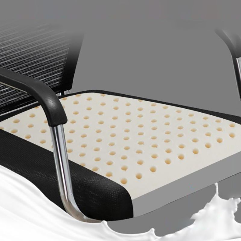 Chaise de chaise de dos du milieu du bureau à hauteur de chaise à bras fixe réglable avec roues