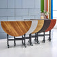 Mid-Century MDF Kitchen Dining Table Round Shape Standard Dining Table with Double Pedestal Base Clearhalo ' dining_table' 'Dining Tables & Seating' 'Dining Tables' 'furn' 'furn_dining_table' 'Furniture' 'furniture_dining_table' 'Kitchen & Dining Furniture' 'kitchen&dining_furn' 'kitchen' 'kitchen_dining_table' 1200x1200_d294815a-be05-489d-85de-3006a4fec13c
