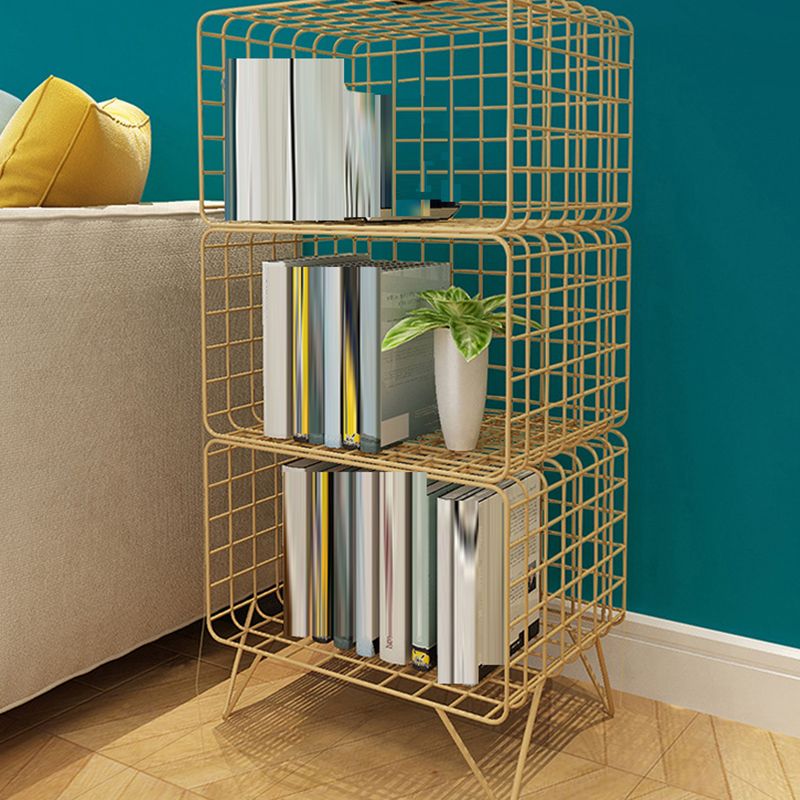 Metal Accent Table Nightstand Open Storage Bedside Cabinet for Bedroom Clearhalo 'Bedroom Furniture' 'furn' 'furn_night_stand' 'Furniture' 'night_stand' 'Nightstands' 1200x1200_d297757f-bc86-47b9-89fa-1518423895b7