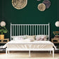 Glam Solid Color Open-Frame Bed Metal Open-Frame Bed with Headboard