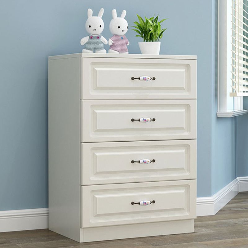 Modern White Accent Chest with Drawers 15.74" Wide Side Cabinet