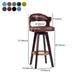 Nordic Wood Low Back Barstool Swivel Indoor Tall Stool with Upholstered Clearhalo 'Bar Furniture' 'Bar Stools' 'bar_stools' 'furn' 'furn_bar_stools' 'furniture_bar_stools' 'Kitchen & Dining Furniture' 'kitchen&dining_furn' 'kitchen' 'kitchen_furn' Furniture' 1200x1200_d299eb54-0663-4973-92d9-ff4084ef137a