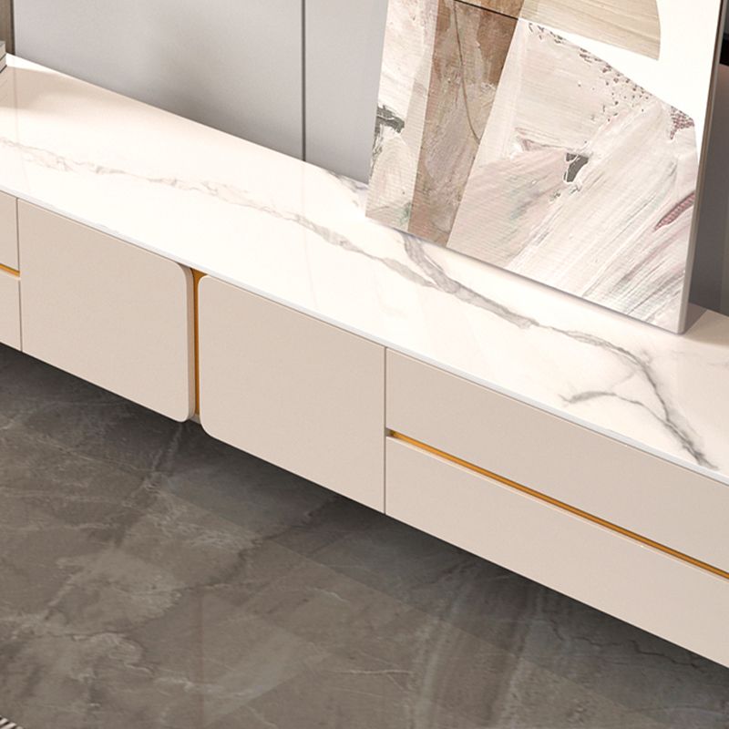 Glam Stone TV Media Console Enclosed Storage Stand Console for Living Room Clearhalo 'furn' 'furn_tv_stands_entertainment_centers' 'Furniture' 'Living Room Furniture' 'TV Stands & Entertainment Centers' 'TV Stands & Media Storage Furniture' 'tv_stands_entertainment_centers' 1200x1200_d29a8cea-0dad-45d9-a9b6-d065acbe34a6