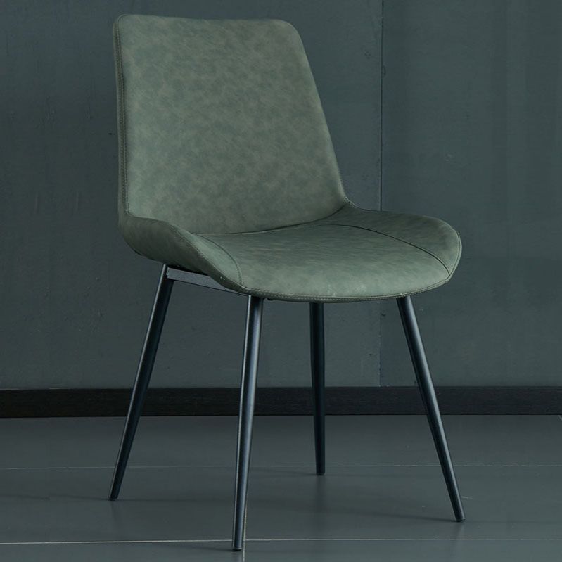 Industrial Style Leather Dining Chairs Solid Back Arm Dining Chairs for Kitchen (Set of 2) Clearhalo ' kitchen&dining_furn' 'Dining Chairs' 'Dining Tables & Seating' 'dining_chair' 'furn' 'furn_dining_chair' 'Furniture' 'furniture_dining_chair' 'Kitchen & Dining Furniture' 'kitchen' 1200x1200_d29b04f4-cb4d-4fa6-950b-84d53b5b4c17