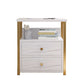 Modern Style Plate Countertop Metal Frame White/wood/walnut/off-white Nightstand