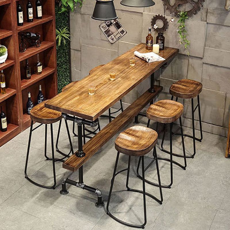 Industriemetall -Esshocker Armless Barhocker mit Fußstütze