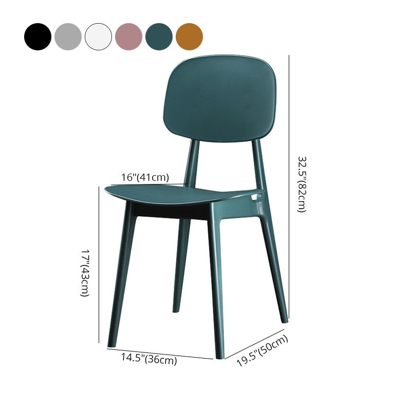 Modern Indoor-Outdoor Dining Chair Open Back Plastic Side Chair Clearhalo ' kitchen&dining_furn' 'Dining Chairs' 'Dining Tables & Seating' 'dining_chair' 'Furniture' 'furniture_dining_chair' 'Kitchen & Dining Furniture' 'kitchen' 1200x1200_d29caf5a-d873-480a-8ba5-676d6b0d5415