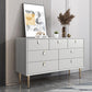 59"L Glam Style Sideboard Table with Pine Solid Wood Drawers Sideboard for Living Room