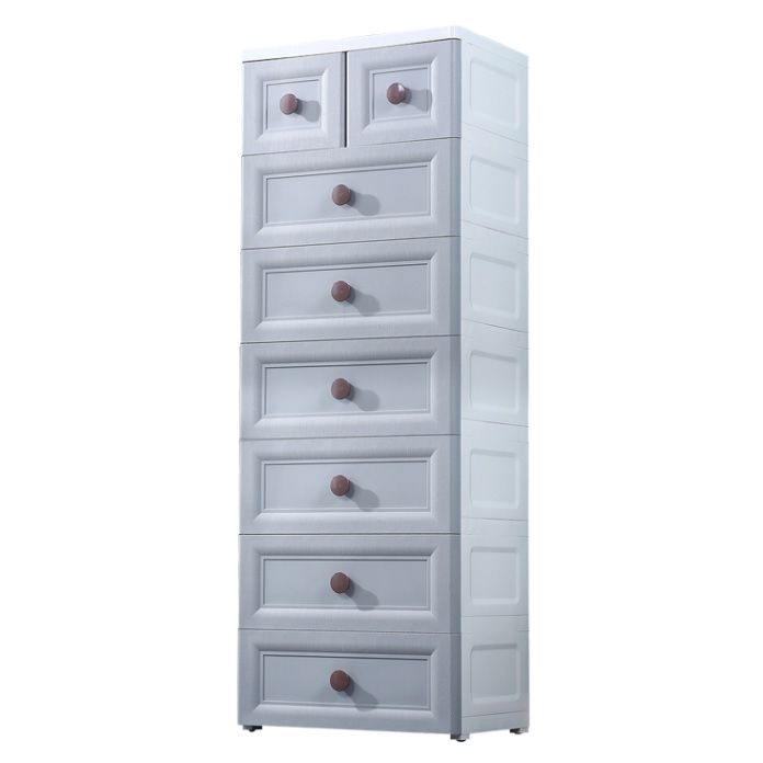 Plastic 5-drawer Storage Cabinet Modern Wardrobe Armoire with Legs Clearhalo 'Armoires & Wardrobes' 'armoires_wardrobes' 'Bedroom Furniture' 'furn' 'furn_armoires_wardrobes' 'Furniture' 1200x1200_d29ea171-8817-4ed9-a8c3-60232e98a7e0