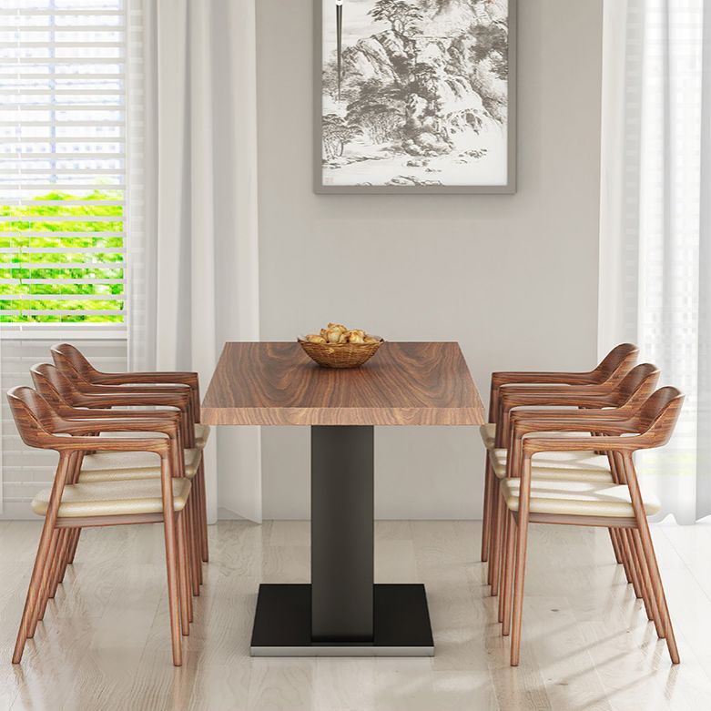 Modern Rectangle Wood Dining Table Set 1/2/5/7 Pieces Dining Set for Home Use Clearhalo 'Dining Room Sets' 'Dining Tables & Seating' 'dining_room_set' 'furn' 'furn_dining_room_set' 'Furniture' 'Kitchen & Dining Furniture' 1200x1200_d29edec4-28aa-4820-aadf-4b2b5df96cea