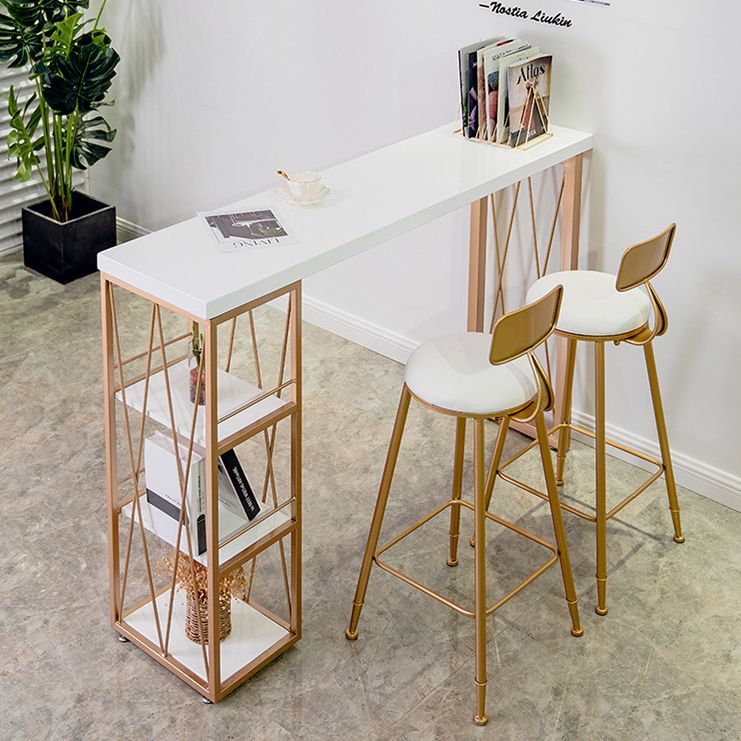 glam1/2/3ピースバーテーブルセット長方形のカウンターテーブルは、家のための高いスツールを備えています
