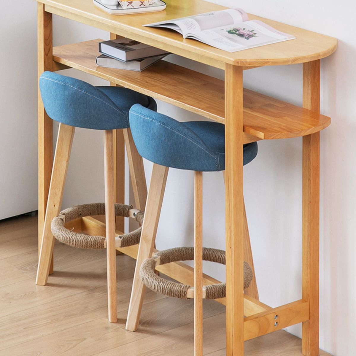 Vaste houtkrukken industriële stijl aanrechtkrukken met lage rug