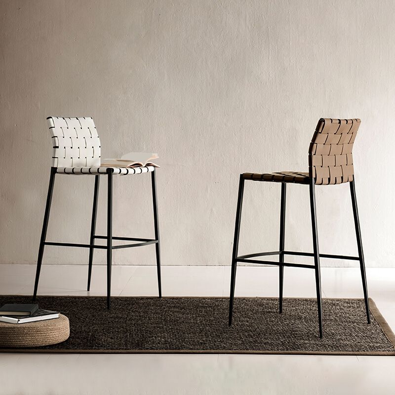 Modern Style Bar Stool Leather Backrest Counter Stool with Metal Legs Clearhalo 'Bar Furniture' 'Bar Stools' 'bar_stools' 'furn' 'furn_bar_stools' 'Furniture' 'Kitchen & Dining Furniture' 1200x1200_d29fa031-9ef5-41b6-a227-a482f73956ef