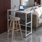 Modern Folding Bistro Bar Table Rectangle Metal Base Bar Table Clearhalo 'Bar Furniture' 'Bar Tables' 'bar_tables' 'furn' 'furn_bar_tables' 'Furniture' 'Kitchen & Dining Furniture' 1200x1200_d2a04c19-1924-4491-b91c-b8747cb29800