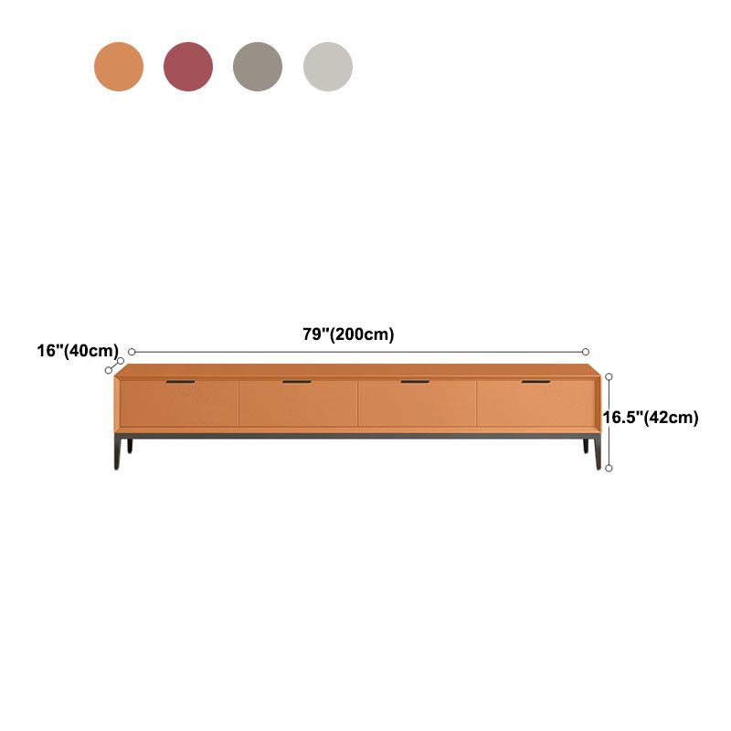 Scandinavische tv -standaard houten tv -console met 4 zachte close -laden