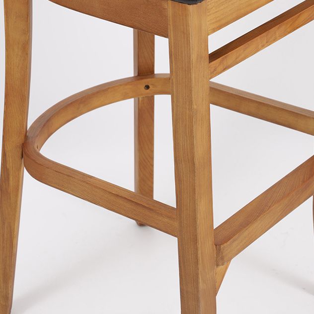 Modern Style Solid Wood Bar Stool with Footrest Bar Lounge Bar Stool 30 Inches Clearhalo 'Bar Furniture' 'Bar Stools' 'bar_stools' 'furn' 'furn_bar_stools' 'furniture_bar_stools' 'Kitchen & Dining Furniture' 'kitchen&dining_furn' 'kitchen' 'kitchen_furn' Furniture' 1200x1200_d2a18b54-04f2-4646-8121-a2e6a97d5187