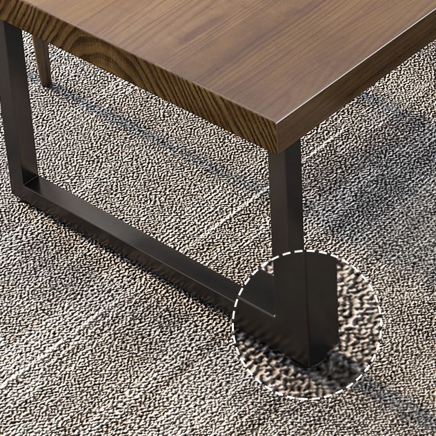 Bureau de bureau rectangulaire industriel Bureau exécutif en bois massif avec des jambes en métal