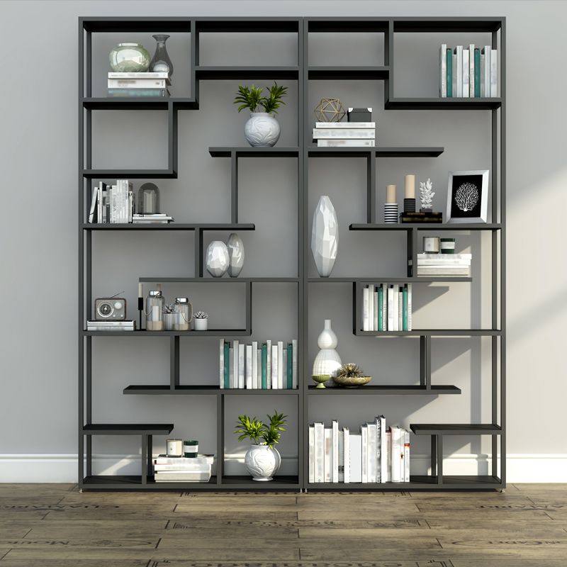 Industrial Metal Etagere Bookshelf Open Iron Bookshelf for Home Office Clearhalo 'Bookcases' 'furn' 'furn_bookcases' 'Furniture' 'furniture_bookcases' 'kitchen' 'kitchen_bookcases' 'Living Room Furniture' 'Office Furniture' 1200x1200_d2a40872-67fe-4dd4-9d77-371223a9880d