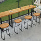 1/2/4/7/9 Pieces Industrial Rectangular Pub Table Set Wooden Counter Table Set Clearhalo 'Bar Furniture' 'furn' 'furn_home_bar_bar_sets' 'Furniture' 'Home Bars & Bar Sets' 'home_bar_bar_sets' 'Kitchen & Dining Furniture' 1200x1200_d2a56109-7308-45cd-84a0-26d40c73da6a
