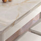 Tavolo da pranzo rettangolare Tavolo da cucina per sala da pranzo con base in legno massello