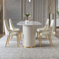 Traditional Luxury Oval Dining Table Sintered Stone Table with Double Pedestal Base Clearhalo ' dining_table' 'Dining Tables & Seating' 'Dining Tables' 'furn' 'furn_dining_table' 'Furniture' 'furniture_dining_table' 'Kitchen & Dining Furniture' 'kitchen&dining_furn' 'kitchen' 'kitchen_dining_table' 1200x1200_d2a7d96f-75d2-4480-988d-16515e05e212