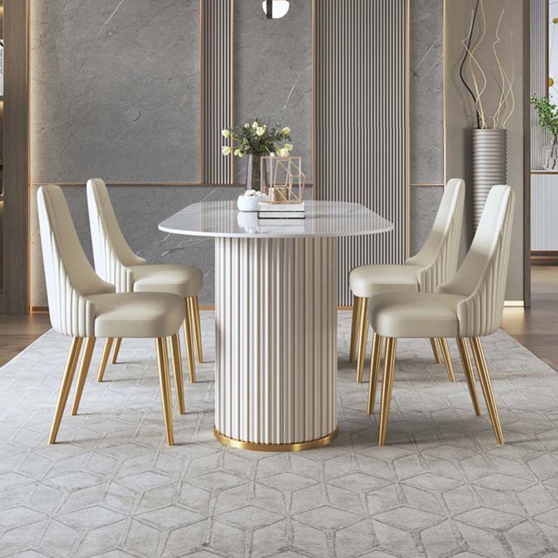 Traditional Luxury Oval Dining Table Sintered Stone Table with Double Pedestal Base Clearhalo ' dining_table' 'Dining Tables & Seating' 'Dining Tables' 'furn' 'furn_dining_table' 'Furniture' 'furniture_dining_table' 'Kitchen & Dining Furniture' 'kitchen&dining_furn' 'kitchen' 'kitchen_dining_table' 1200x1200_d2a7d96f-75d2-4480-988d-16515e05e212