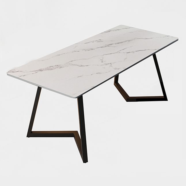 Double Pedestal Dining Table Industrial Style Stone Dining Room Collection for Indoor Clearhalo ' dining_table' 'Dining Tables & Seating' 'Dining Tables' 'furn' 'furn_dining_table' 'Furniture' 'furniture_dining_table' 'Kitchen & Dining Furniture' 'kitchen&dining_furn' 'kitchen' 'kitchen_dining_table' 1200x1200_d2a8f609-577b-48d1-880f-6ef06f44f7a7