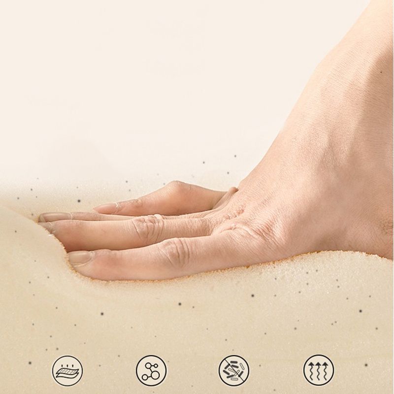 Modern Tufted Back Settee 31.49" High Armless Seating in Beige