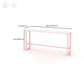 Glam Rectangle Bar Stool Table White Top Pub Table with Pink Base Clearhalo 'Bar Furniture' 'Bar Tables' 'bar_tables' 'furn' 'furn_bar_tables' 'Furniture' 'Kitchen & Dining Furniture' 1200x1200_d2abb695-1c3c-4c57-8fc8-00ae667cefad