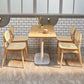Tavolo da pranzo moderno per caffetteria set 1/4/5 pezzi dinette in legno massiccio in naturale