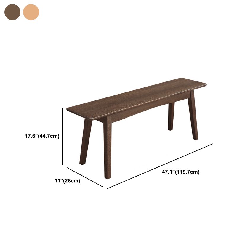 Contemporary Seating Bench Solid Wood Bench with Squared Legs Clearhalo 'Benches' 'Chairs & Seating' 'furn' 'furn_benches' 'Furniture' 'Living Room Furniture' 1200x1200_d2ad6245-24ea-4d0e-a327-5554e8d622ce