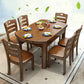 Dining Room Extendable Dinner Table Rubberwood 4 Legs Dining Table