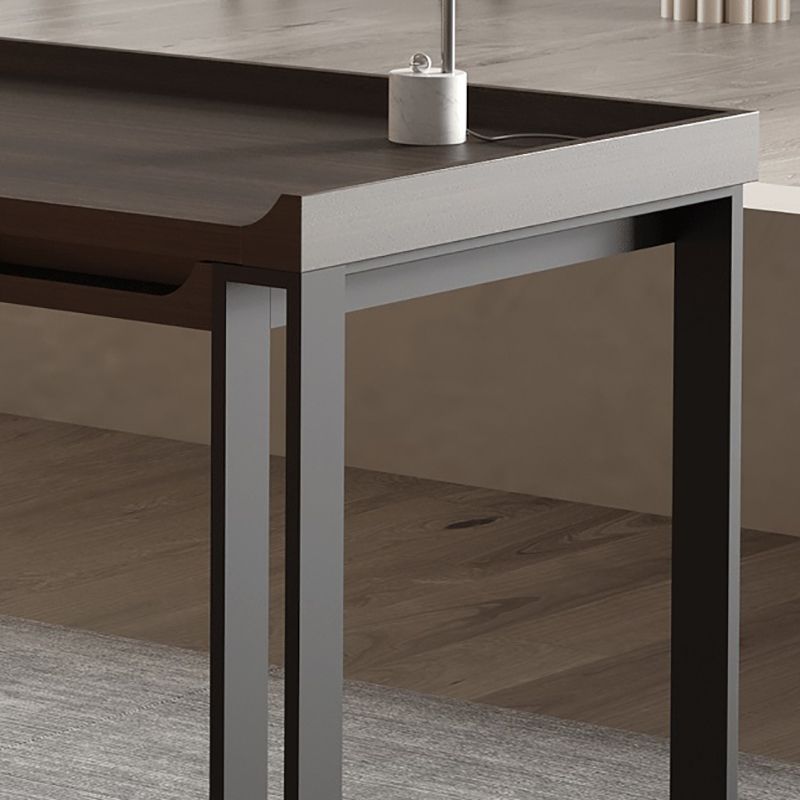 Escritorio de madera de ingeniería contemporánea escritorio de la oficina rectangular de dormitorio con piernas