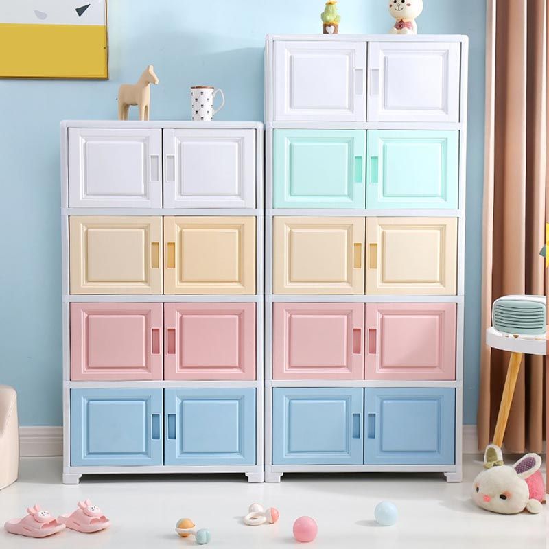 Armadio in plastica del guardaroba di plastica in stile contemporaneo con porte