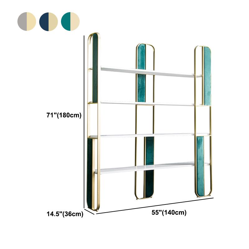 70.87"H Bookcase Glam Style Open Back Bookshelf for Study Room Home Office Clearhalo 'Bookcases' 'furn' 'furn_bookcases' 'Furniture' 'furniture_bookcases' 'kitchen' 'kitchen_bookcases' 'Living Room Furniture' 'Office Furniture' 1200x1200_d2afe470-5978-4fa9-a457-fbcf9c03677e