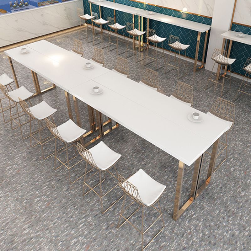 Glam – ensemble de Table de bar rectangulaire, 1/7 pièces, Table de comptoir en bois massif pour l'intérieur