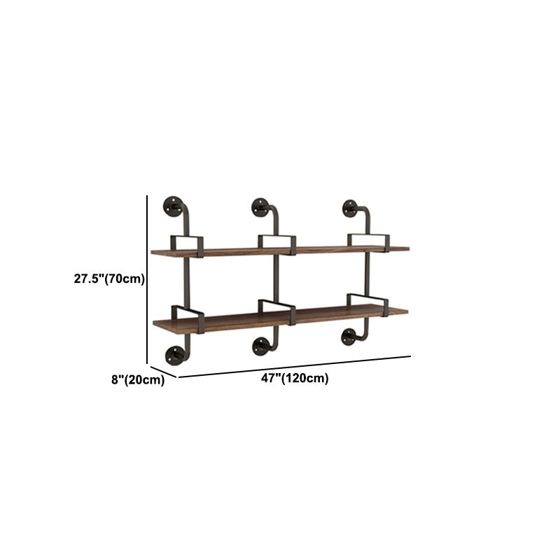 7.87 "W boekenplank industriële stijl muur gemonteerde boekenkast voor thuisstudieruimte