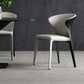 Sedia da pranzo in pelle di Wingback in pelle moderna per sala da pranzo