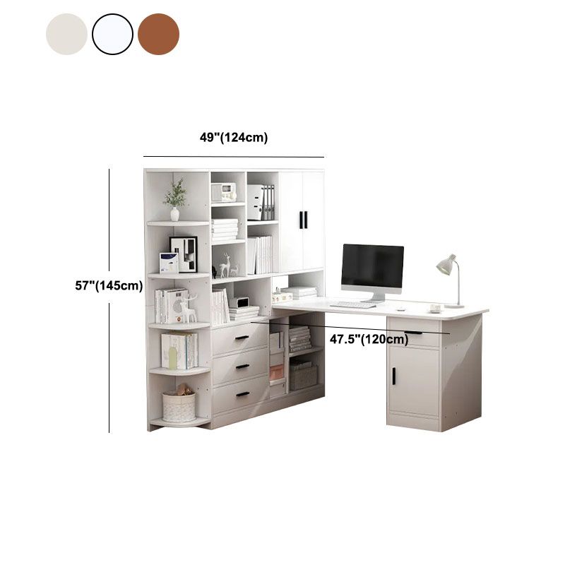 Bureau en bois contemporain Credenza bureau rectangulaire avec étagère avec étagère