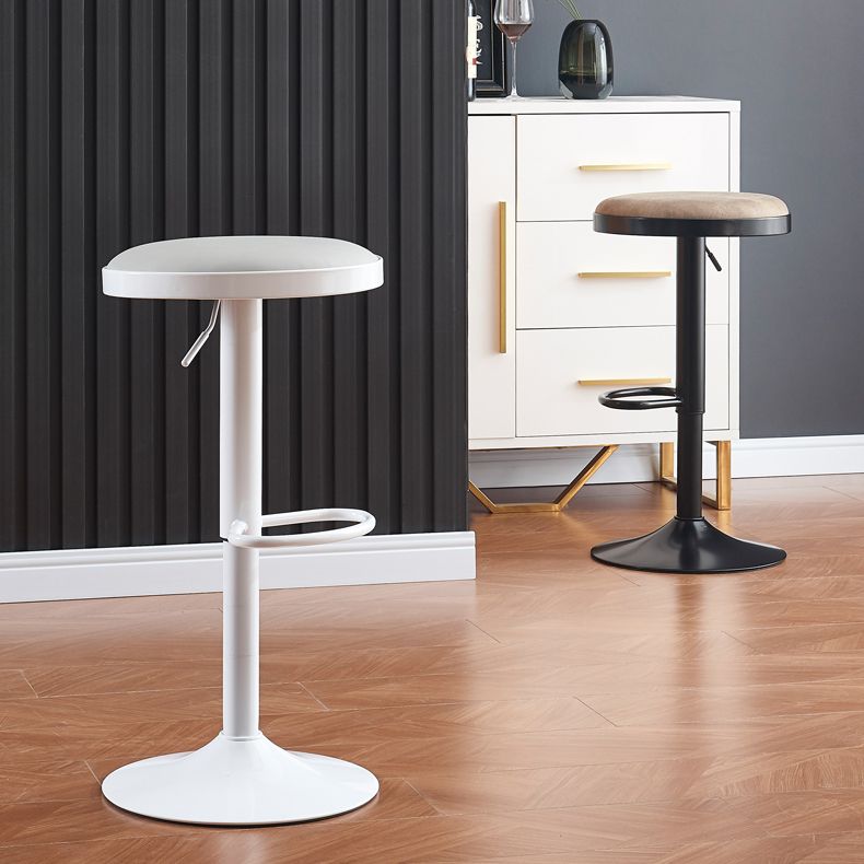 Barhocker aus Kunstleder, höhenverstellbare Barhocker mit Fußstütze